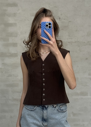 Molly sl waistcoat Seal Brown Object 